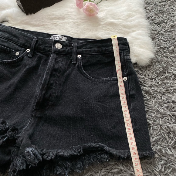 AGOLDE Ridley Short High-rise vintage denim cut-off shorts - Picture 11 of 11